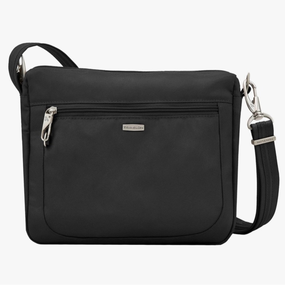 Travelon Black Crossbody Travel Organizer Bag